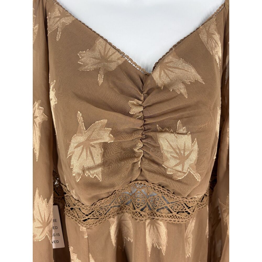 Isabella Dress in Latte by the brand Joyfolie. - Picture 8 of 8